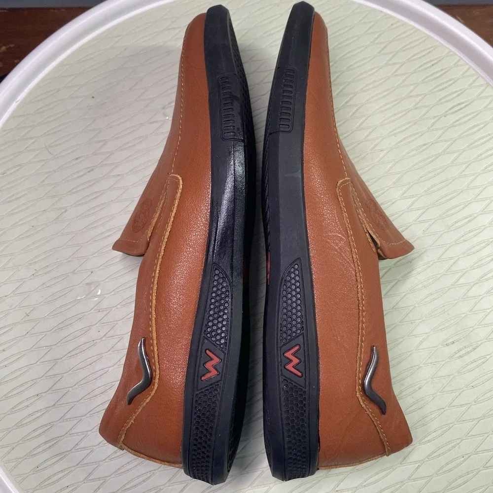 CLOHOO Men's Top Leather‎ Red/Brown Shoes Sz.US 8.5. 260. NWOB